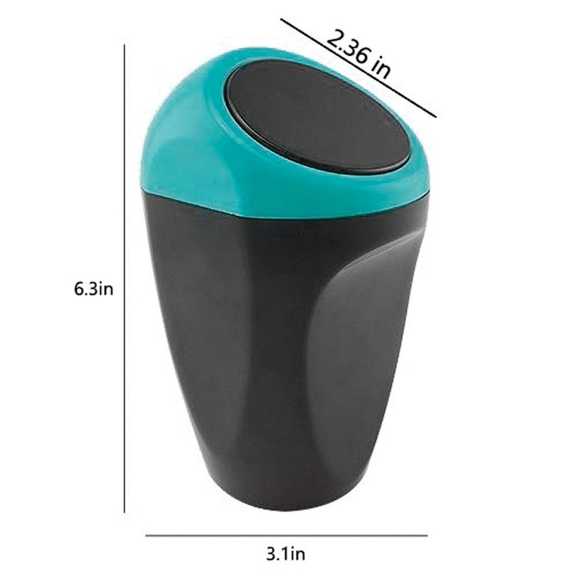 MRCARTOOL Mini Car Trash Can Plastic Garbage Bin 16x10x8CM Rubbish