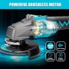 DURATECH 20V 4-1/2" Cordless Brushless Angle Grinder Kit Discs 4.0Ah