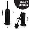 Splash Home Kolva Stainless Steel Toilet Brush with Holder, Bowl
