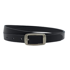 NK Belt GmbH #SD-08 Women's Leather Belt Made in Germany Black Leather Suit Jeans Belt 2 cm Narrow, black