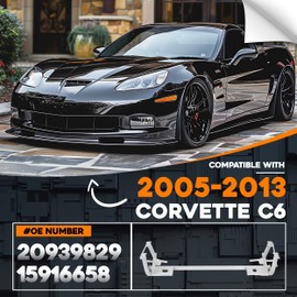 ECOTRIC Lower Radiator Core Support Skid Bar Plate Compatible with 2005-2013 Corvette C6 Replacement for 20939829 15916658