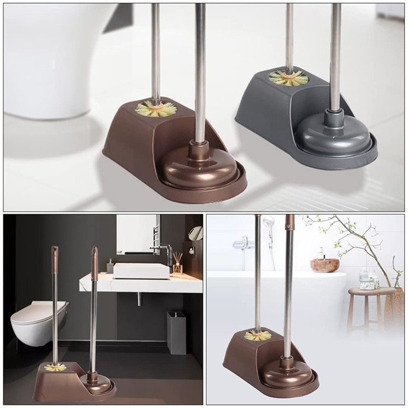 DOITOOL Toilet Plunger and Bowl Brush Combo for Bathroom Cleaning,