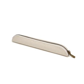 Cartucheras De Maquillaje Estuche de lona Pure Color Simple Mini (Beige, S)