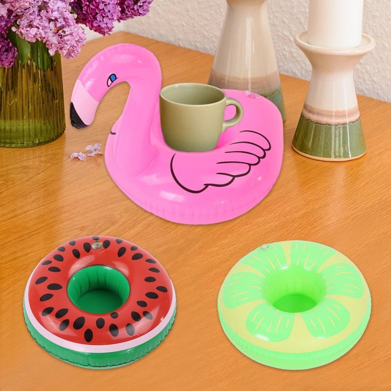 CHROMACRAFT Pack of 9 Summer Inflatable Coasters, Creative Coasters, Floating