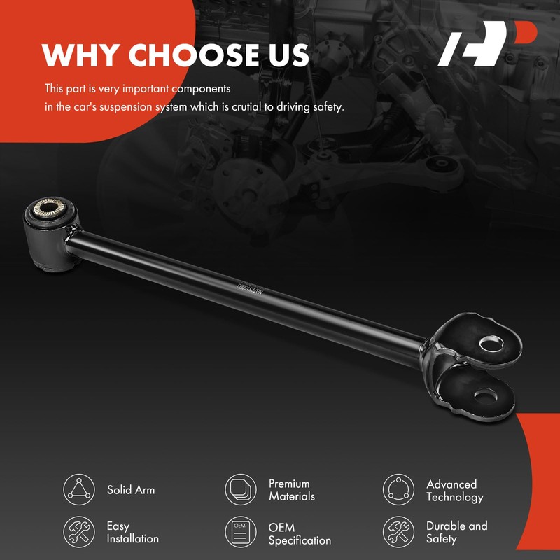 A-Premium Rear Lower Rearward Control Arm, with Bushing, Compatible with