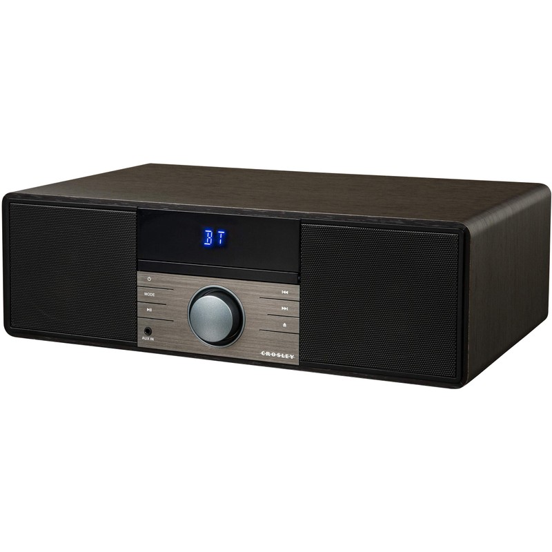 Crosley CR3502A-BK Metro Bluetooth FM Clock Radio and CD Player,