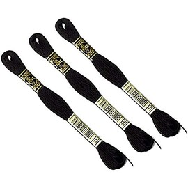 3 x DMC Threads/Skeins Mouline Stranded Cotton Cross Stitch 8 Metres - Number 310