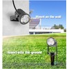 APONUO Metal Outdoor Solar Landscape Lights, Waterproof Spotlight 6-in-1 for