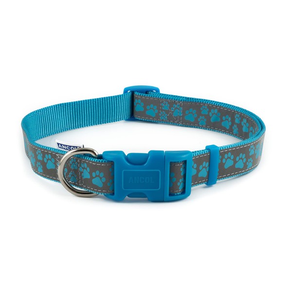 Ancol Patterned Collection Reflective Paw Collar. Size 5-9 to fit