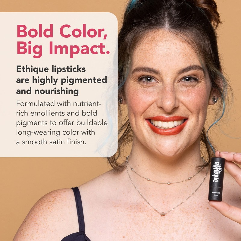 Hibiscus Vibrant Coral Lipstick - 8g - Ethique