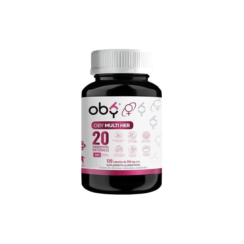 OBY Multivitaminico Mujer con Biotina y Colágeno Hidrolizado 120 cápsulas