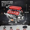 Reobrix V8 Engine Model Kit that Runs, 1101 PCS 8-Cylinder
