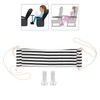 Footrest Black and White Streaks Soft Breathable Adjustable Foot Hammock