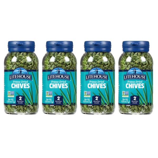 Litehouse Freeze Dried Chives, 0.25 Ounce, 4-Pack