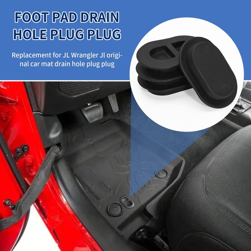 4 Pack Floor Pan Drain Plugs, Floorboard Drain Holes Front