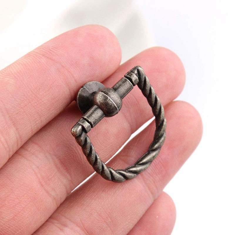 PZRT 4pcs Mini Thread Self Tapping Drawer Cabinet Pull Handles