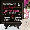 Rustic Felt Letter Board Ultimate Bundle Farmhouse Vintage Black Wood