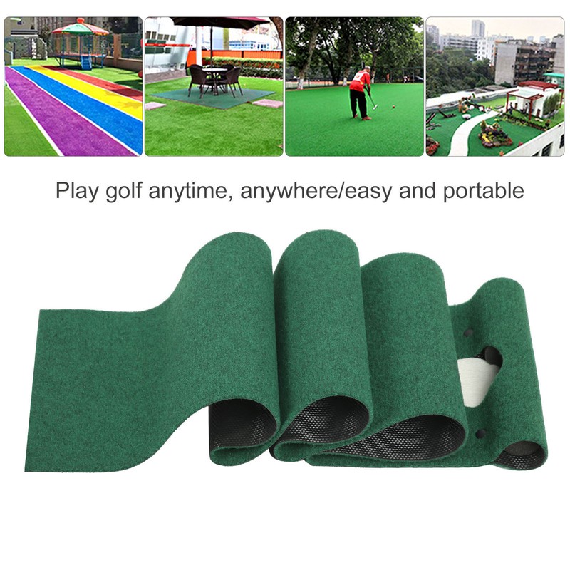Indoor Golf Putter Mat Green Trainer Blanket Equipment Golf Hitting