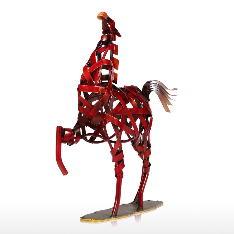 TOOARTS Metal Sculpture Metal weaving horse Home Furnishing Articles Handicrafts