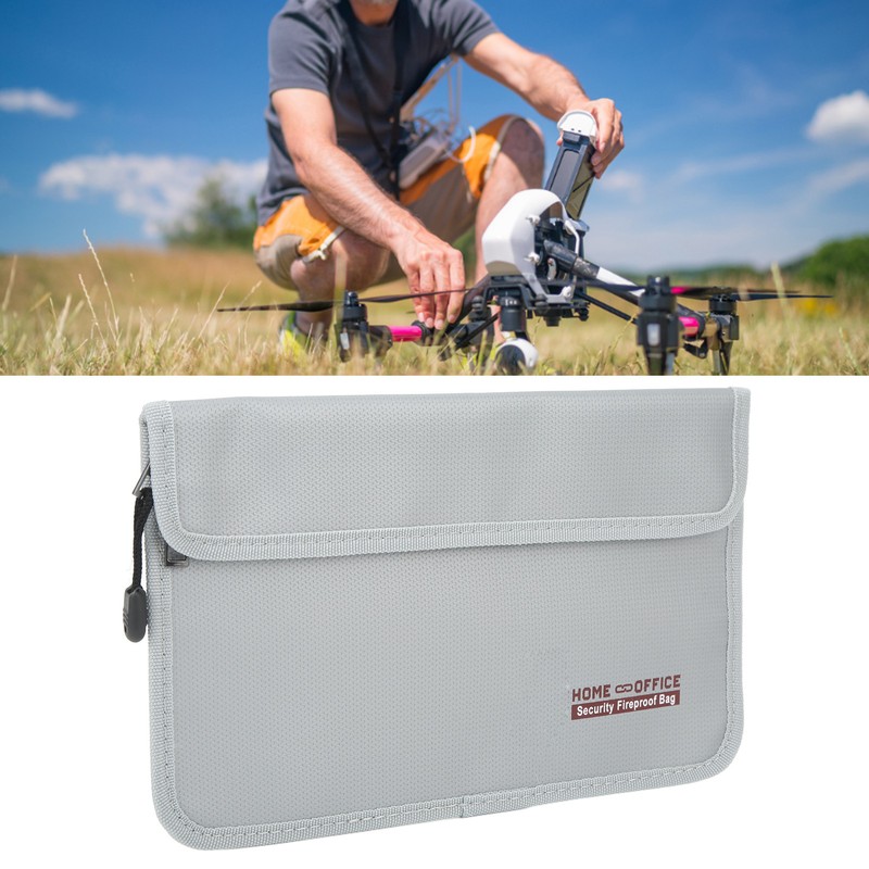 Fireproof Document Bag Waterproof and Fireproof Money Bag with Dual