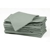 S4Sassy Green Solid Home Decor 12 Pcs Cotton Napkin Solid