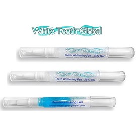 Teeth Whitening Kit Including 2 Whitening Pens and 1 Remineralization Pen.