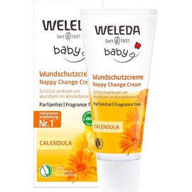 WELEDA Organic Baby Calendula Wound Protection Cream Fragrance-Free - Natural Cosmetics Wound Ointment / Baby Cream for the Protection of Sensitive Skin in the Nappy Area. Helps with Redness,