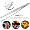 Professional Stainless Steel Tweezers Set, 25-30 cm Length, 4-Piece, Serrated