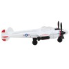 DCD Lockheed P-38J Lightning Fighter Aircraft Die-Cast Toy White with