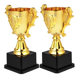 CORHAD 2pcs Trophy Cups Peony Design for Boys and Girls Recognition Awards for Sports Academic Achievements and Events Lightweight and Safe Material for School Celebrations