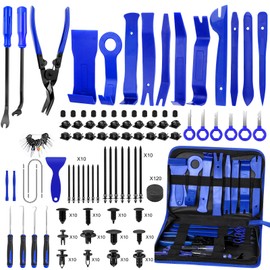 JNLK 352pcs Trim Removal Tool, Pry Tool, Door Panel Removal Tool Kit, Clip Tool, Fasteners Removal Tool with Car Retainer Body Clips Set, Blue
