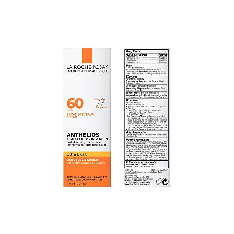 La Roche-Posay Anthelios Light Fluid Face Protector solar de amplio
