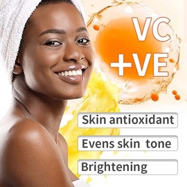 AILKE VC100 Brightening Serum, Whitening, Moisturizes, Hydrates, Clean Skin, Reduce Wrinkles, Dark Spots, With Vitamin C, Vitamin E, For Face and Body, 100ml (Pack of 1)