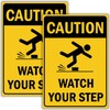 Berpahome (2 Pack) Caution Watch Your Step Signs, 10 x