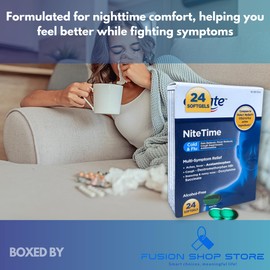 Cold and Flu Nighttime- Multi-Symptom Softgels, 24 Count (Pack of 1), Boxed by Fusion Shop Store