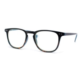 SA106 Classy Hipster Plastic Keyhole Horn Rim Photochromic Lens Reading Glasses Black Tortoise Blue +1.50