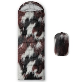 Sleeping Bags for Adults and Kids，3D Printing Camping Sleeping Bag for Girls Boys Lightweight Waterproof Cold/Warm 3-Season，Outdoor Travel with Compression Bags