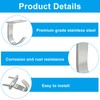 Piutouyar 6 Pack Silver Screw Mounted Ceiling Hooks, Heavy Duty