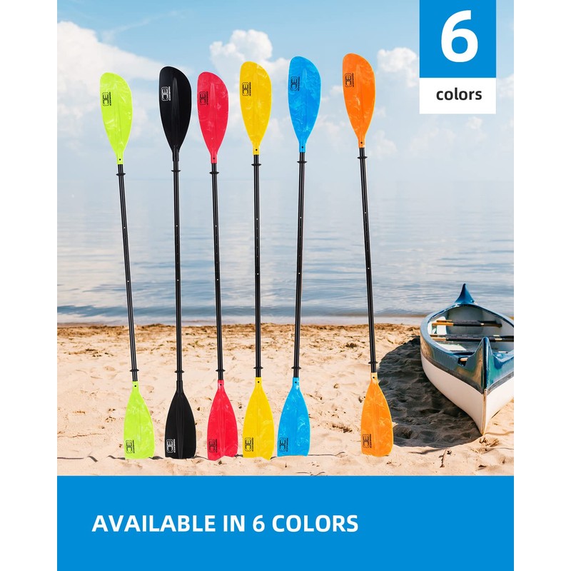 OCEANBROAD Adjustable Kayak Paddle 86in/220cm to 94in/240cm Kayaking Boating Canoeing