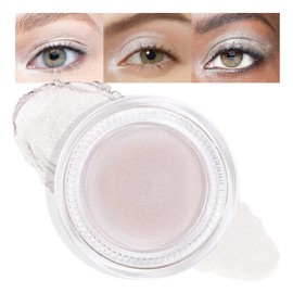 Cream Single Eyeshadow Makeup, Pearl Shimmer Glitter Metallic Eyeshadow, Waterproof Natural Mini Eyeshadow Brightener, sombras en crema para ojos, Blendable, Talc, Paraben & Cruelty Free, 18