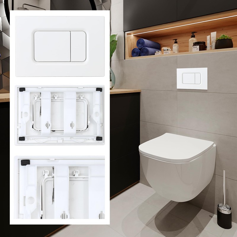 Dual Flush Actuator Plate for Wall Hung Toilet, Compatible with