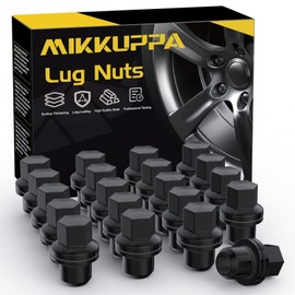 MIKKUPPA M14x1.5 Wheel Lug Nut - Replacement for Land Rover LR3 LR4 Range Rover Sport Discovery - 20pcs Black Closed End OEM Factory 1.81" Tall 0.87" Hex Lug Nuts