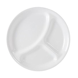 Corelle Livingware Divided Dinner Plate, 10-1/4-Inch, Winter Frost White - Pack of 4 Plates