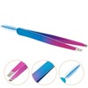 Healeved Stainless Steel Eyebrow Tweezers Portable Brow Tool Brush for