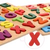 Gitua 2 Stück Holzpuzzle Spielzeug, Bunt Alphabet ABC Buchstaben Zahlen