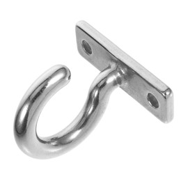 Operitacx Stainless Steel Outdoor Ceiling Hook for Wall Mounting Mandatory Heavy for Ceiling Anchor Mounting Hardware Hook and Eye Boat Shape Hook for Hanging Plate Silver Stainless Steel 304