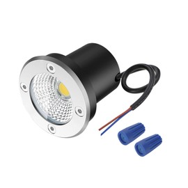 YIOVVOM 3W LED Low Voltage Landscape Lights Well Lights 12V-24V in Ground Lights IP67 Waterproof LED Landscape Lighting for Floor Driveway Deck Step Garden Lights Outdoor Set of 1 Cold White
