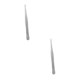 FOMIYES 2 Pcs Blackheads Extractor Tweezers Pimple Remover Stainless Steel Smooth Jaws for