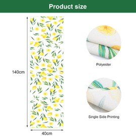 APOMOONS 40 x 140 cm Table Runner Lemon, Polyester Table Runner Summer Yellow Tablecloth Fabric for Indoor and Outdoor Holiday Party Living Room Decor Table Decoration
