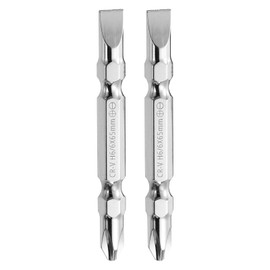 HARFINGTON 2pcs Magnetic Double Ended Screwdriver Bit 6mm PH2/SL6 2.56"/65mm 1/4" Hex Shank CR-V Phillips Cross Slotted Flat Screw Driver Bit for Power Screwdriver Impact Drill Tool